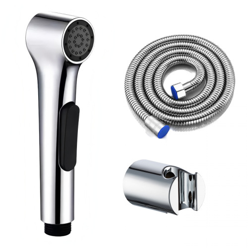 Nešiojamas tualeto bidė purkštuvo galvutė, ABS medžiaga, elektroplatinės apdailos, 4 taškų jungtis, veikimo temperatūra 0-90°C, nominalus slėgis 1.0 MPa