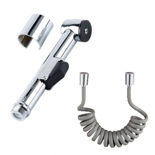 Nešiojamas tualeto bidė purkštuvo galvutė, ABS medžiaga, elektroplatinės apdailos, 4 taškų jungtis, veikimo temperatūra 0-90°C, nominalus slėgis 1.0 MPa