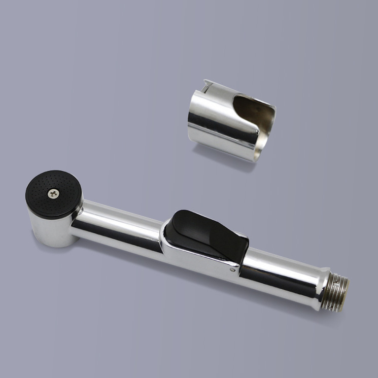 Nešiojamas tualeto bidė purkštuvo galvutė, ABS medžiaga, elektroplatinės apdailos, 4 taškų jungtis, veikimo temperatūra 0-90°C, nominalus slėgis 1.0 MPa