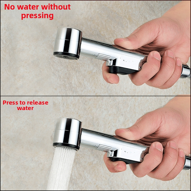 Преносим биде спрей за тоалетна с ABS, електроплакиран финиш, 4-точково свързване, работна температура 0-90°C, номинално налягане 1.0 MPa