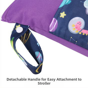 Τσαντάκι πάνες σε στυλ τσάντας, αδιάβροχο, με διπλές θήκες και διαχωρισμό στεγνά-υγρά, από πολυεστέρα.