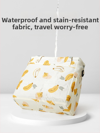 Τσάντα μαμάς και μωρού με μεγάλο χώρο, σχέδιο με ζωάκια, μόνωση με αλουμινόφυλλο, αδιάβροχο ύφασμα Oxford, ιμάντας στον ώμο crossbody