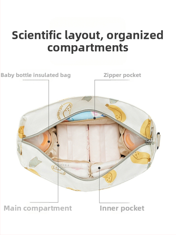 Τσάντα μαμάς και μωρού με μεγάλο χώρο, σχέδιο με ζωάκια, μόνωση με αλουμινόφυλλο, αδιάβροχο ύφασμα Oxford, ιμάντας στον ώμο crossbody