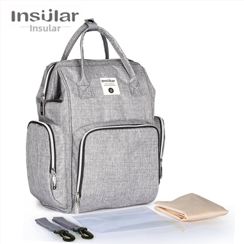 Αδιάβροχη πολυλειτουργική τσάντα για μαμάδες με διπλούς ιμάντες, μεγάλη χωρητικότητα, διαχωρισμό υγρών-ξηρών, με θήκη μαντηλάκια