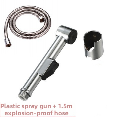 ABS plasto rankinis tualeto purkštuvas su žarnos komplektu, modelis HU-887, slėgio funkcija, rankinis prijungimas, veikimo temperatūra 80°C