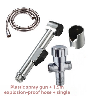 ABS plasto rankinis tualeto purkštuvas su žarnos komplektu, modelis HU-887, slėgio funkcija, rankinis prijungimas, veikimo temperatūra 80°C