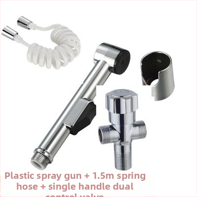 ABS plasto rankinis tualeto purkštuvas su žarnos komplektu, modelis HU-887, slėgio funkcija, rankinis prijungimas, veikimo temperatūra 80°C