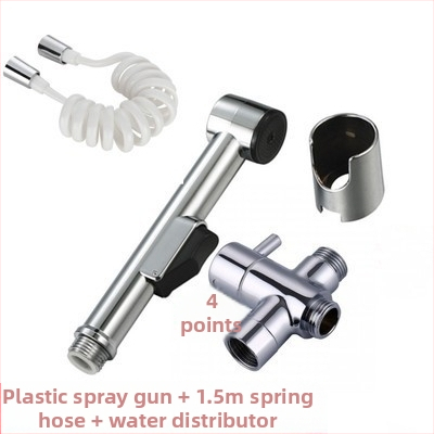 ABS plasto rankinis tualeto purkštuvas su žarnos komplektu, modelis HU-887, slėgio funkcija, rankinis prijungimas, veikimo temperatūra 80°C