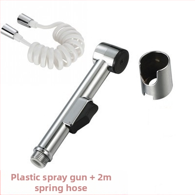 ABS plasto rankinis tualeto purkštuvas su žarnos komplektu, modelis HU-887, slėgio funkcija, rankinis prijungimas, veikimo temperatūra 80°C