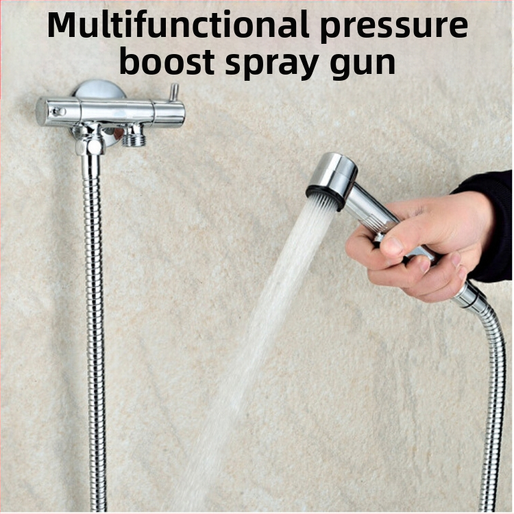 ABS пластмасова ръчна пръскалка за тоалетна с комплект маркуч, модел HU-887, под налягане, монтаж: ръчно свързване, работна температура 80°C