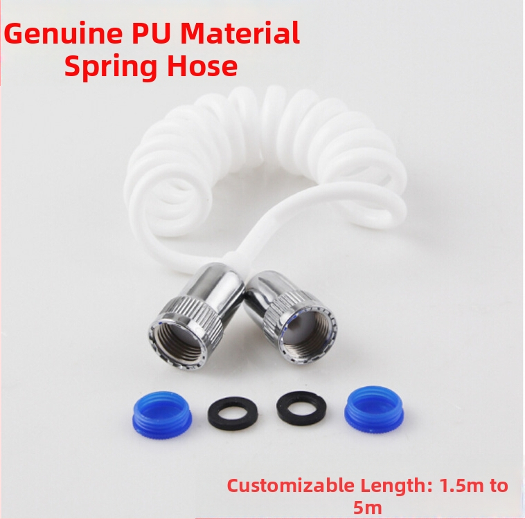 ABS plasto rankinis tualeto purkštuvas su žarnos komplektu, modelis HU-887, slėgio funkcija, rankinis prijungimas, veikimo temperatūra 80°C