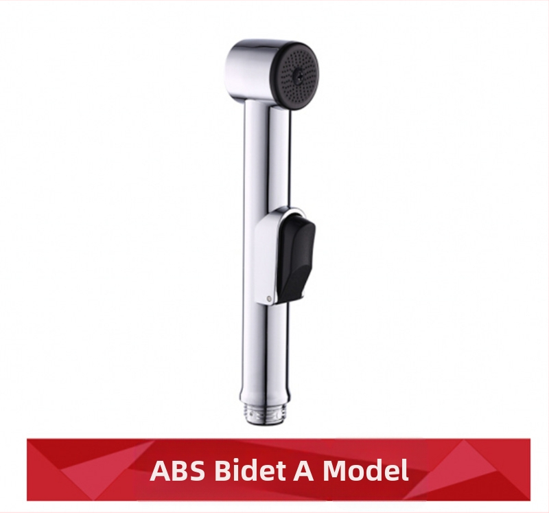 ABS plasto rankinis tualeto purkštuvas su žarnos komplektu, modelis HU-887, slėgio funkcija, rankinis prijungimas, veikimo temperatūra 80°C