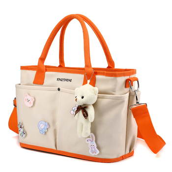 Πολυλειτουργική τσάντα μαμάς με διαχωρισμό мокρού/ξηρού και μεγάλη χωρητικότητα, καμπύλη ιμάντας ώμου (Νάιλον • επένδυση πολυεστέρα • διαχωρισμός мокρού/ξηρού • Μεγάλη χωρητικότητα • Καμπύλη ιμάντας ώμου)