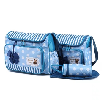 Τσαντα μαμά-μωρό, τετράδα σετ, καμπυλωτός ιμάντας ώμου, πολυεστερικό, μοτίβο ζώου, επένδυση νάιλον