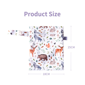 Happyflute ES075 Τετράγωνη τσάντα με φερμουάρ για αποθήκευση, PUL, πολυλειτουργικός οργανωτής για ταξίδια και μακιγιάζ