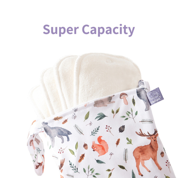 Happyflute ES075 Τετράγωνη τσάντα με φερμουάρ για αποθήκευση, PUL, πολυλειτουργικός οργανωτής για ταξίδια και μακιγιάζ