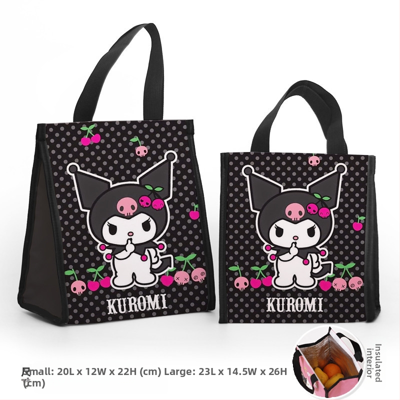 Pusdienu soma ar pielāgojamiem daudzmotīvu motīvām, karikatūra par mazo dēmonu modernā minimālisma stilā