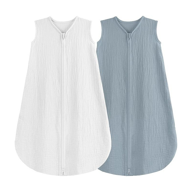 Бебешки памучен спален жилет от муслин, тънък, влагоотвеждащ, миещ се, за новородени (0–1 година)