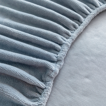 Weilianyi pieno fliso lovos užtiesalas, vienos spalvos raštas, reaktyvinis dažymas, modernus stilius