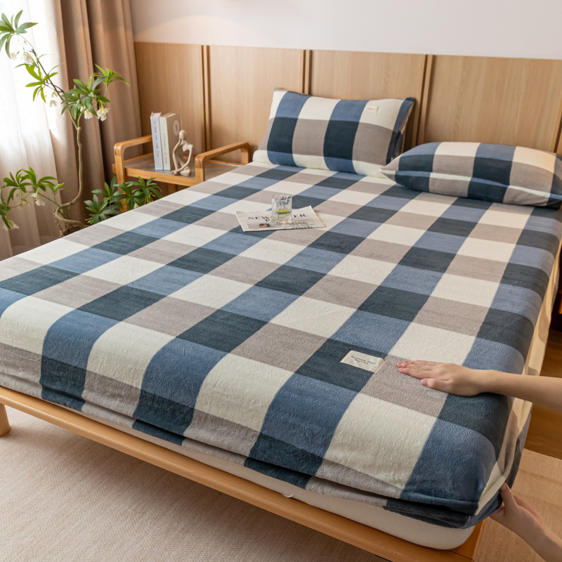 Weilianyi pieno fliso lovos užtiesalas, vienos spalvos raštas, reaktyvinis dažymas, modernus stilius