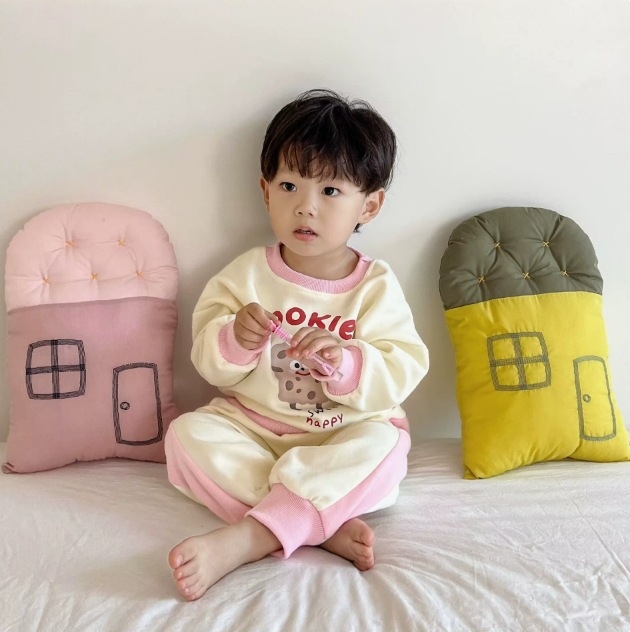 Mi tong Ins stiliaus namo formos siuvinėta pagalvė su medvilnine danga ir PP medvilnės užpildas