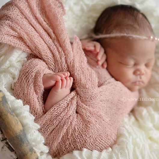 Maigu Περιτύλιγμα Νεογέννητου για Φωτογράφηση – Ελαστικό DIY Αξεσουάρ, Ακρυλικό, Όλες οι Εποχές, Μονόχρωμο Σχέδιο