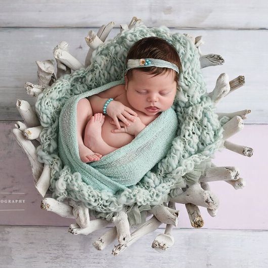Maigu Περιτύλιγμα Νεογέννητου για Φωτογράφηση – Ελαστικό DIY Αξεσουάρ, Ακρυλικό, Όλες οι Εποχές, Μονόχρωμο Σχέδιο