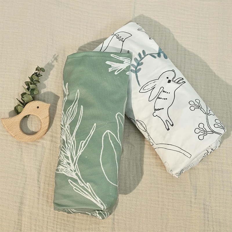 Комплект спално бельо за люлка – чист памук, принт за четири сезона, прост стил, покривка за матрак и покривка за маса за смяна пелени за новородени