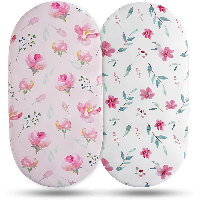 Комплект спално бельо за люлка – чист памук, принт за четири сезона, прост стил, покривка за матрак и покривка за маса за смяна пелени за новородени