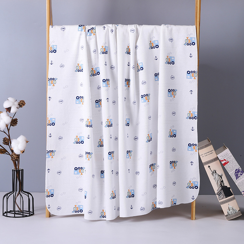 100% βαμβακερή πετσέτα για νεογέννητα, μαλακό και διαπνέον wrap με σχέδιο ζωάκια