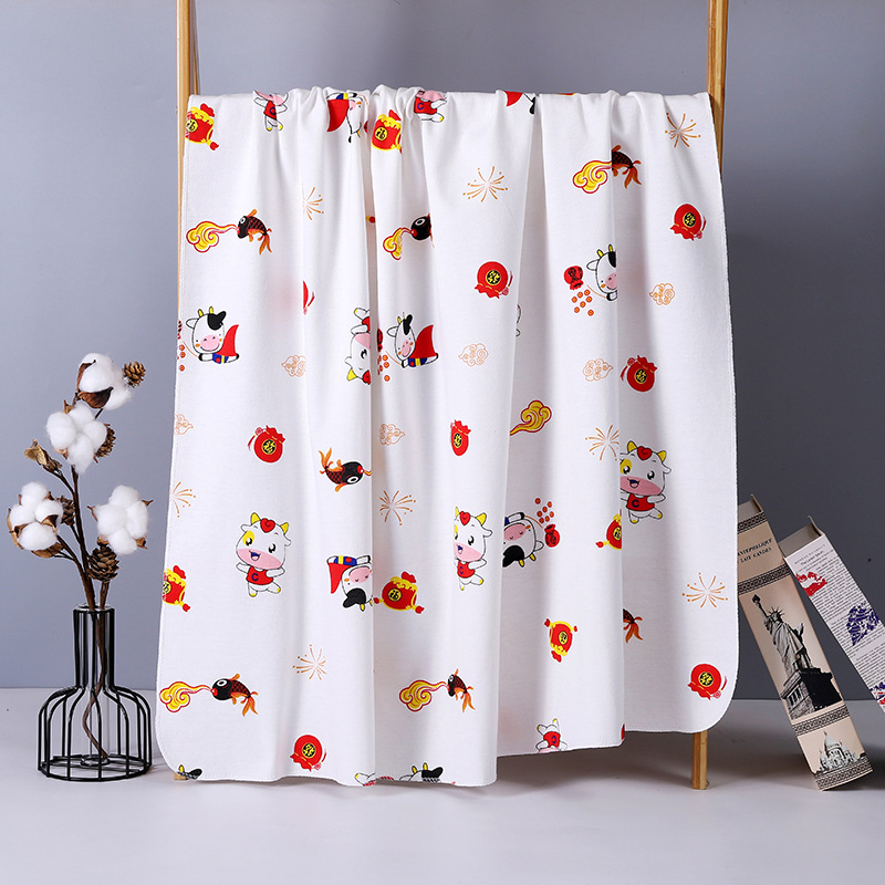 100% βαμβακερή πετσέτα για νεογέννητα, μαλακό και διαπνέον wrap με σχέδιο ζωάκια