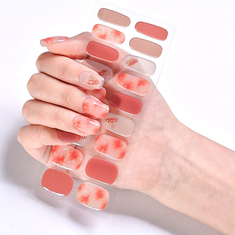 UV žele nagu uzlīmes – raksts plaid un reljefs, daļēji cietas, 15 g, zīmols X.T, stils Sweet Cool / Insta