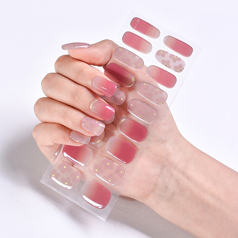 UV žele nagu uzlīmes – raksts plaid un reljefs, daļēji cietas, 15 g, zīmols X.T, stils Sweet Cool / Insta