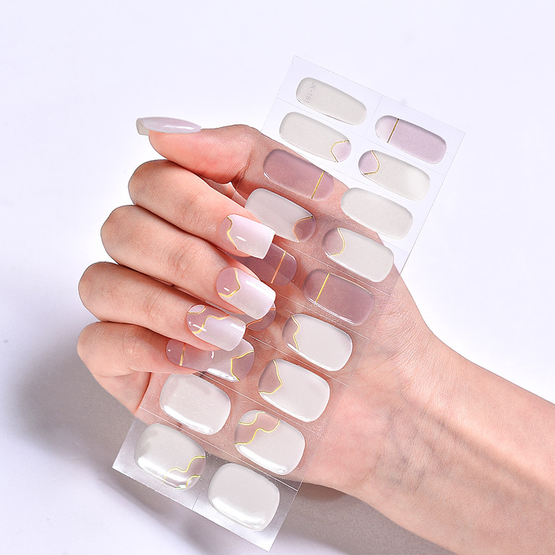 UV žele nagu uzlīmes – raksts plaid un reljefs, daļēji cietas, 15 g, zīmols X.T, stils Sweet Cool / Insta