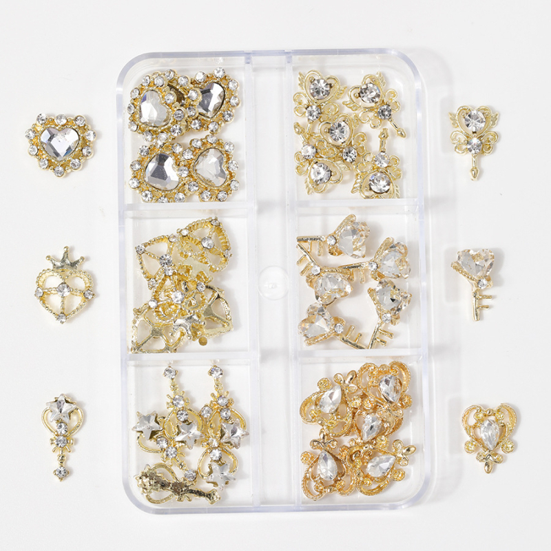 Bijuterii pentru unghii Bright flash, aliaj, seria Princess, stil franțuzesc, stil hot girl, stil Insta, model în relief