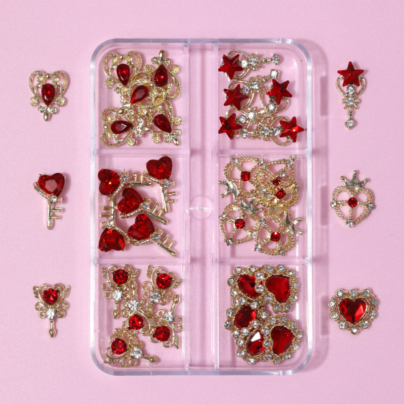 Bijuterii pentru unghii Bright flash, aliaj, seria Princess, stil franțuzesc, stil hot girl, stil Insta, model în relief