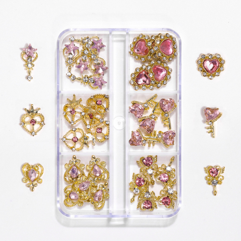 Bijuterii pentru unghii Bright flash, aliaj, seria Princess, stil franțuzesc, stil hot girl, stil Insta, model în relief