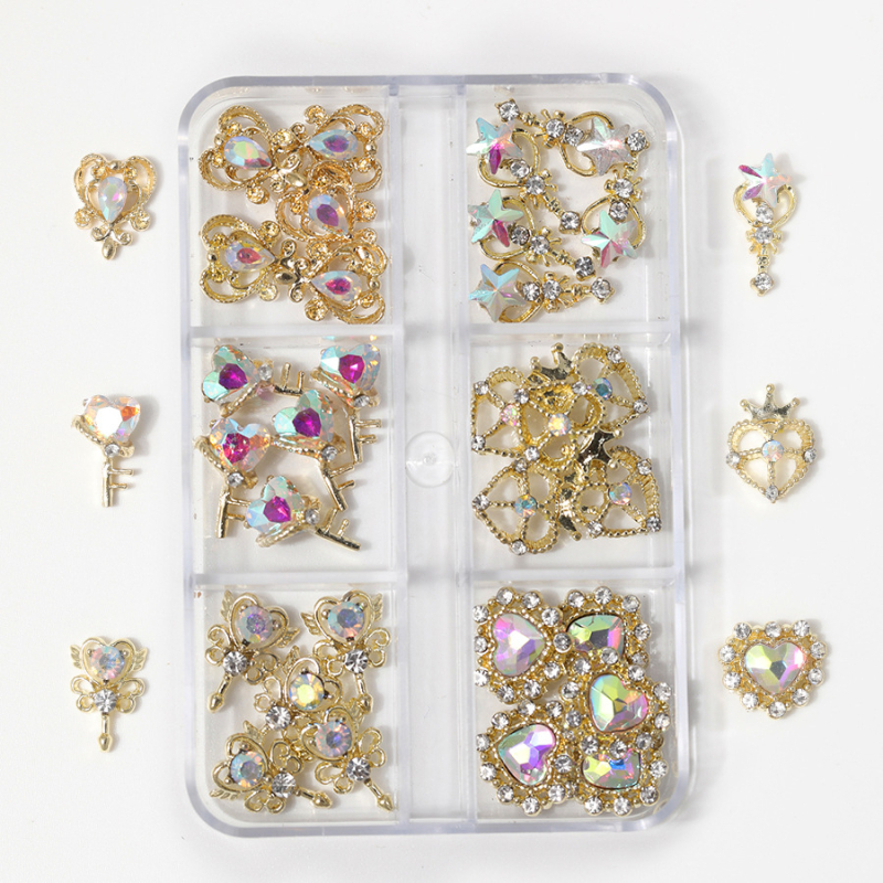 Bijuterii pentru unghii Bright flash, aliaj, seria Princess, stil franțuzesc, stil hot girl, stil Insta, model în relief