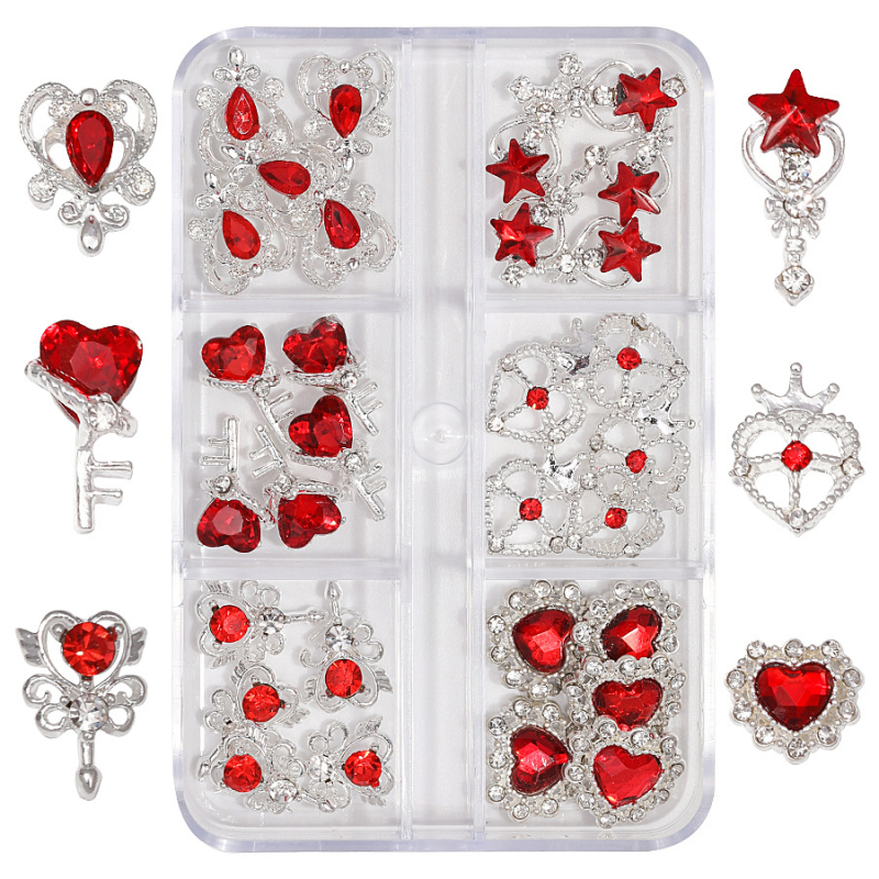 Bijuterii pentru unghii Bright flash, aliaj, seria Princess, stil franțuzesc, stil hot girl, stil Insta, model în relief