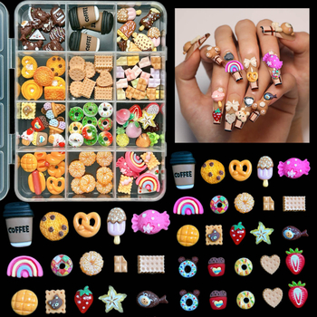 Σετ τέχνης νυχιών με γλυκίσματα σε καρτούν μοτίβα: ανάμικτα διακοσμητικά στοιχεία, περιλαμβάνει DIY κρέμα γέλης και θήκη τηλεφώνου; Υλικό: ρητίνη; Σειρά: Princess; Σχέδιο: Cartoon; Στυλ: Γλυκό; Τύπος μάρκας: OEM