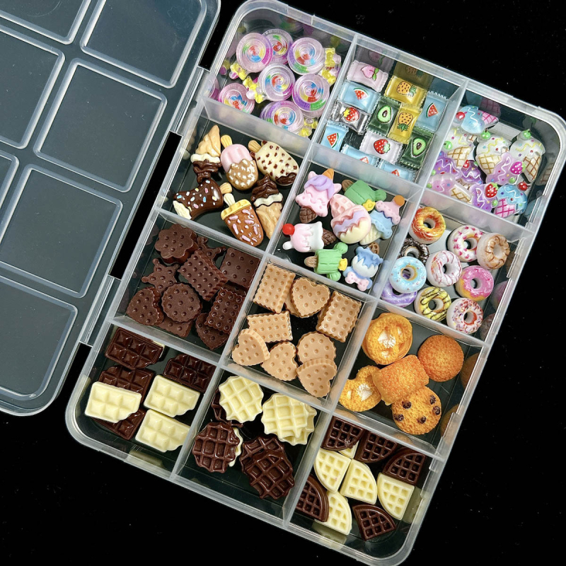 Σετ τέχνης νυχιών με γλυκίσματα σε καρτούν μοτίβα: ανάμικτα διακοσμητικά στοιχεία, περιλαμβάνει DIY κρέμα γέλης και θήκη τηλεφώνου; Υλικό: ρητίνη; Σειρά: Princess; Σχέδιο: Cartoon; Στυλ: Γλυκό; Τύπος μάρκας: OEM