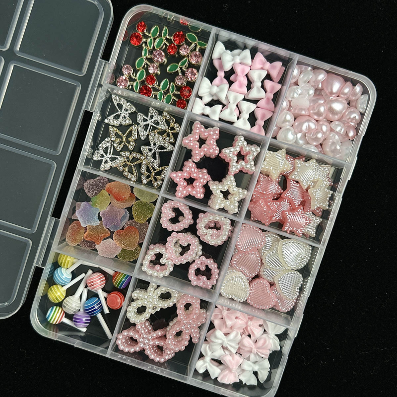 Σετ τέχνης νυχιών με γλυκίσματα σε καρτούν μοτίβα: ανάμικτα διακοσμητικά στοιχεία, περιλαμβάνει DIY κρέμα γέλης και θήκη τηλεφώνου; Υλικό: ρητίνη; Σειρά: Princess; Σχέδιο: Cartoon; Στυλ: Γλυκό; Τύπος μάρκας: OEM