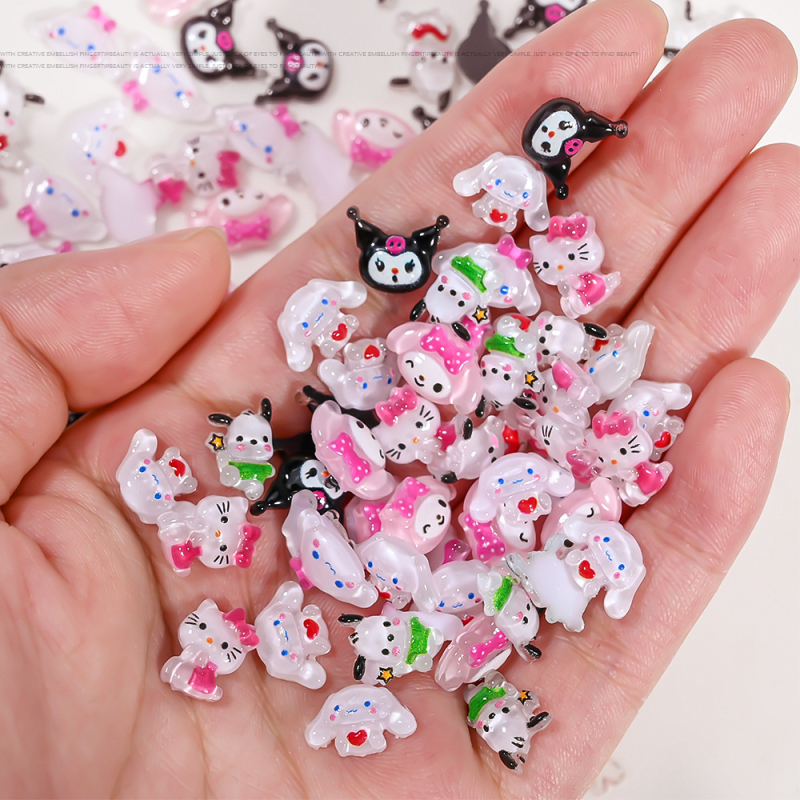 Αξεσουάρ νυχιών, σετ 70 τεμάχια ανάμεικτων καρτούν διακοσμητικά από ρητίνη, σειρά Princess