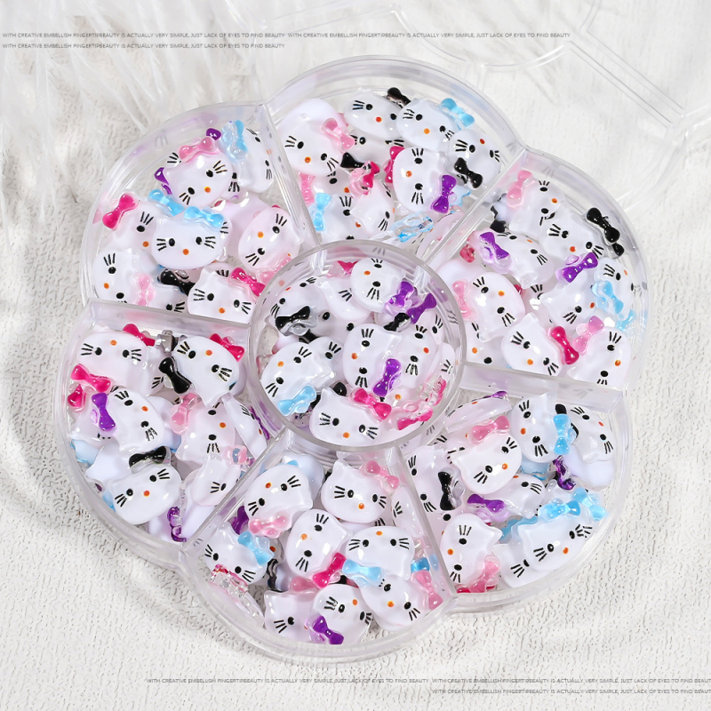 Αξεσουάρ νυχιών, σετ 70 τεμάχια ανάμεικτων καρτούν διακοσμητικά από ρητίνη, σειρά Princess