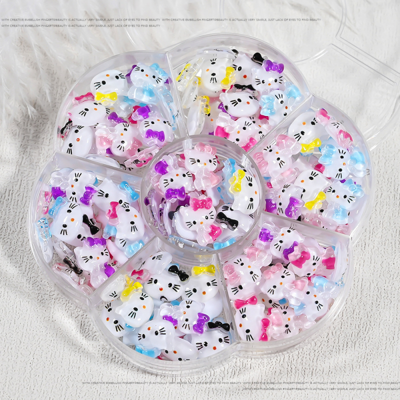 Αξεσουάρ νυχιών, σετ 70 τεμάχια ανάμεικτων καρτούν διακοσμητικά από ρητίνη, σειρά Princess