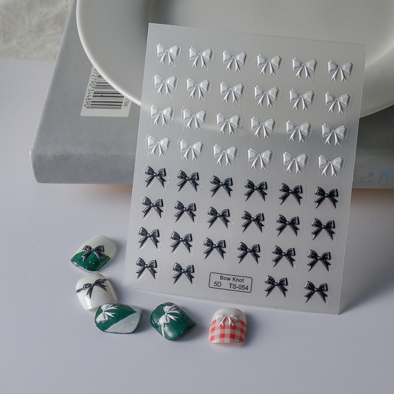 Nagu uzlīmes ar taureņu rakstu, 5D līme, ultra plānas, bez atlikumiem, dekoratīvās nagu uzlīmes