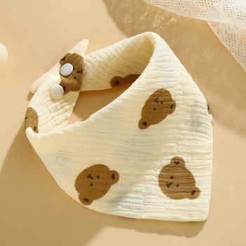 5 τεμάχια βρεφικά μούσλιν βαμβακερά – απαλές, φιλικές προς το δέρμα, απορροφητικές, με μοτίβο καρτούν-λουλούδι, για νεογνά 0–12 μηνών