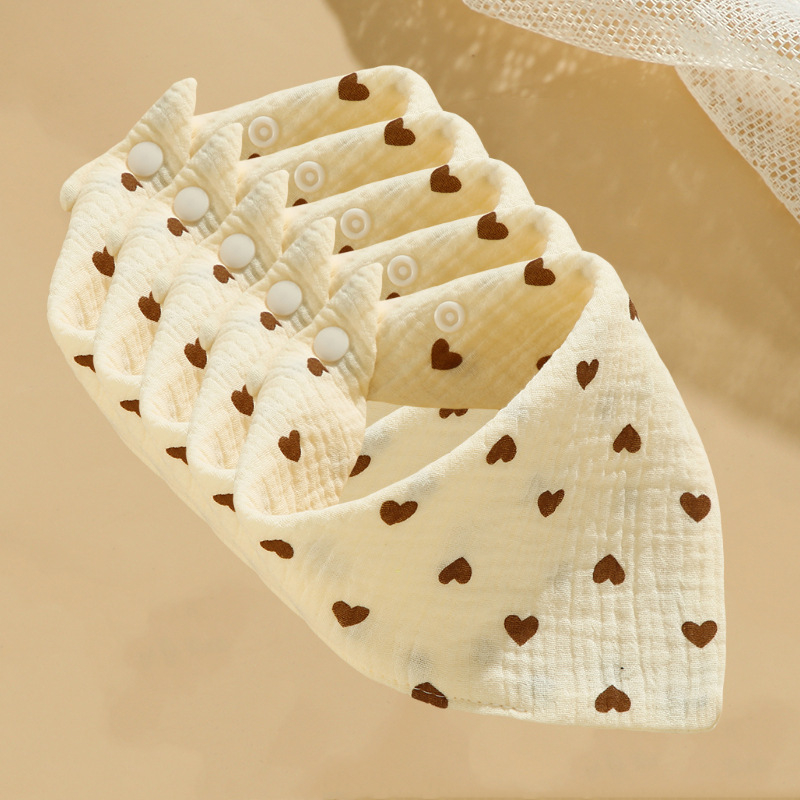 5 τεμάχια βρεφικά μούσλιν βαμβακερά – απαλές, φιλικές προς το δέρμα, απορροφητικές, με μοτίβο καρτούν-λουλούδι, για νεογνά 0–12 μηνών