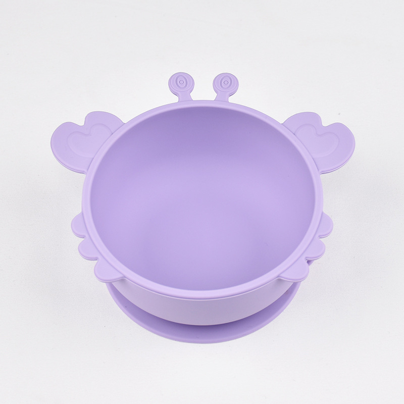Maiya силиконова бебешка купа с вакуумна основа под формата на краб – хранителен силикон, съд за хранене за бебета над 6 месеца