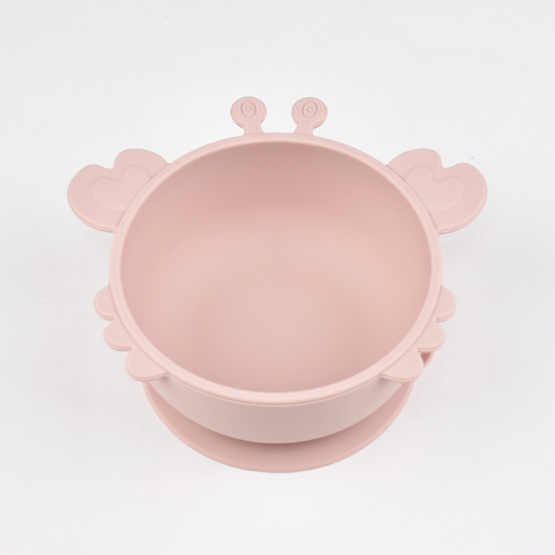 Maiya силиконова бебешка купа с вакуумна основа под формата на краб – хранителен силикон, съд за хранене за бебета над 6 месеца